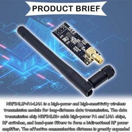 DAOKAI DAOKAI 2Pcs NRF24L01+PA+LNA Wireless Module 2.4 GHz 1100m Wireless Transceiver RF Transceiver Module with SMA Antenna 3.3V Wireless Module Adapter Board for Arduino