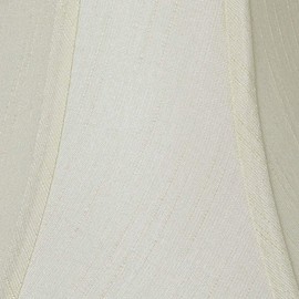 Creme Medium Scallop Bell Lamp Shade 5" Top x 12" Bottom x 10" Slant x 9.5 High (Spider) Replacement with Harp and Finial - Springcrest