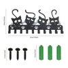 SUPERDANT Cat Wall Key Hook Wall Hook with Black Cats