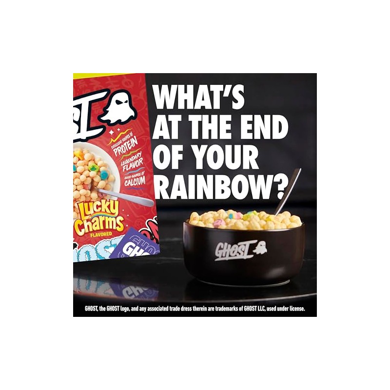 GHOST PROTEIN CEREAL, LUCKY CHARMS Flavor, 17G Protein, 9.4 oz