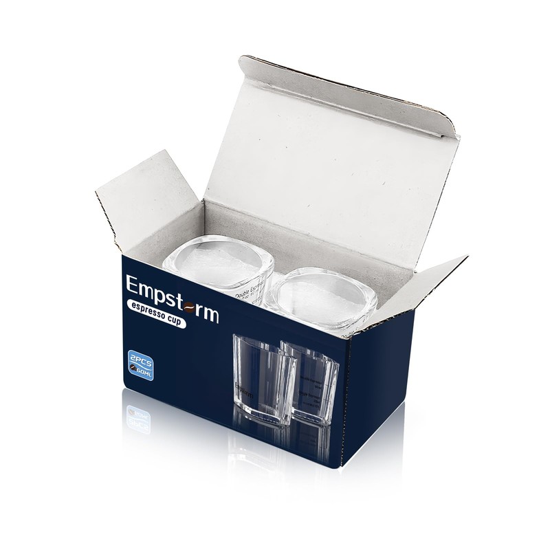 Empstorm Espresso Shot Glasses 2oz Measuring Cup Liquid Heavy Glass