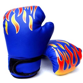 Kids Boxing Gloves, Thickened PU Punching Gloves, Youth Fighting Boxing Training Gloves (Blue)