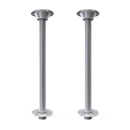Manufacturers' Select ITC RV or Boat Table Leg System. 2 Complete SurFit 27" Leg Sets, Silver, Recessed Mount with Aluminum Floor and Table Bases