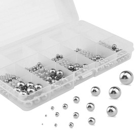 XINGYHENG 580Pcs 15Kinds 304 Stainless Steel Precision Chrome Steel Bearing Ball Assortment Kit for Repairing Bicycle