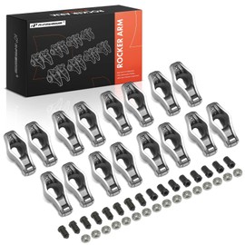 A-Premium 16Pcs Alloy Steel Engine Roller Tip Rocker Arms Compatible with Ford SBF 302, 1.6 Ratio, 3/8" Studs