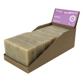 Friendly Soap - Naked & Natural Tranquil Lavender Soap (7 x 95g), Plant-Based, Cruelty-Free, Made By Hand, No Preservatives or Sulphates, Recyclable, Sustainable, Environmentally Friendly