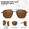 SODQW Tangle Free Aviator Sunglasses for Women Men Square Frame