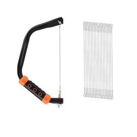 15Inch Coping Saw for Woodworking - with 20Pcs 360° Spiral Blades for Wood, Plastic,Rubber,Crafts,Soft Metal,Soft Basswood Blocks Cutting | Essential Hand Saw for DIY Enthusiasts & Outdoor Use