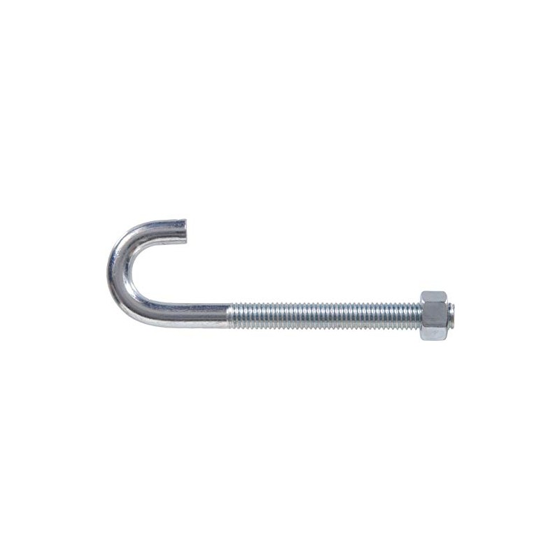 Hardware Essentials J-Bolt with Hex Nut (1/2"-13 X 6")