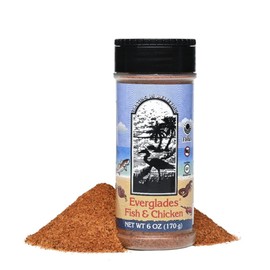 Everglades Fish & Chicken Seasoning For Shrimp, Fish, Crab, Lobster & Poultry Use in Batter, Boils, or Sprinkle for Broiling & Grilling Made in the USA 6oz