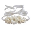 Handmade maternity sash belt with flowers and bow rhinestones decor