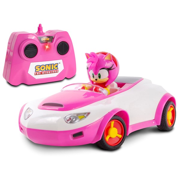 Sonic Team Sonic Racing RC: Amy Rose - NKOK (683), 1:28 Scale 2.4GHz Remote Controlled Car, 6.5' Compact Design, Officially Licensed Sega Sonic The Hedgehog, Battery Powered, Ages 6+