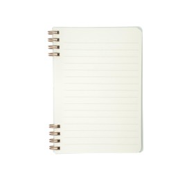 A6 Spiral Notebook, 60 Lined Sheets, 120 White Pages, Clear Cover, Hand Wrist Comfy Design, Easy Tear Out