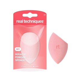 REAL TECHNIQUES, Esponja Miracle Powder, para Maquillaje en Polvo, Aplicación Uniforme de Maquillaje, Calidad Profesional