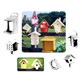 Woodcraft Project Paper Plan to Build 27 Birdhouses and Feeders - Material Not Included