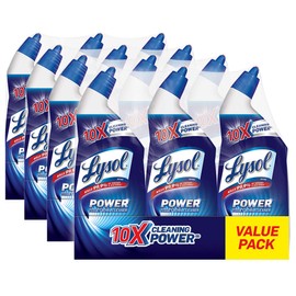Lysol Power Toilet Bowl Cleaner Gel, for Cleaning and Disinfecting, Stain Removal, 24oz (Pack of 12)