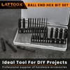 Ball End Hex Head Allen Wrench Drill Bit Set (24PCS