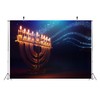 BELECO 7x5ft Fabric Hanukkah Backdrop Jewish Holiday Menorah Candles Background