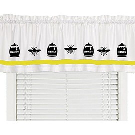 Honeybee Honey Pot/Bee Window Valance/Window Treatment - In Your Choice of Colors - Custom Made