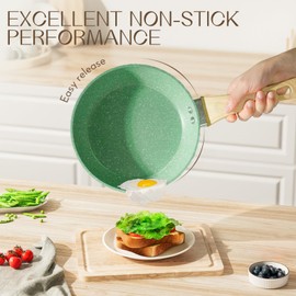 Innerwell Nonstick Frying Pan Skillet, 8 Inch Non Stick Egg Pan Omelet Frying Pans 100% PFOA-Free, Non-Toxic Healthy Cooking Pan, Induction Compatible