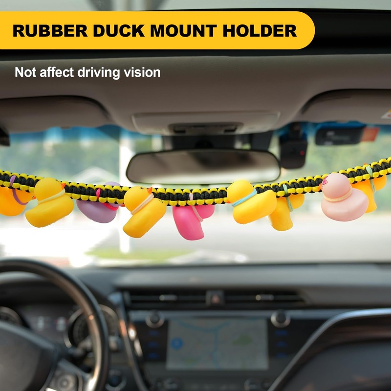 Rislobx Paracord Duck Holder, Rubber Car Ducks Holder Compatible with