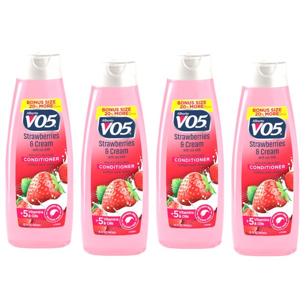 4 bottles of Milks Strawberries & Cream Moisturizing Conditioner, 12.5 fl oz ea
