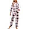 HEARTNICE Women Soft Pajama Set, Long Warm Flannel Pajamas Lightweight