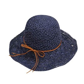 Qchomee Women's Straw Hat, Breathable Summer Sun Hat, Sun Cream Fishing Hat, Outdoor Hat, Foldable Fishing Hat, Summer Anti-UV, Elegant Beach Hat for Hiking, Camping, Tourism, Khaki / Beige, blue