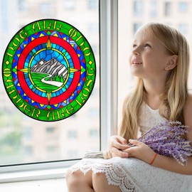 LOTR Not All Who Wander Quote Round Stained Glass Window Film (12)