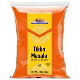 Rani Tikka Masala Indian 7-Spice Blend 7oz (200g) ~ All Natural | Salt-Free | Vegan | No Colors | Gluten Friendly | NON-GMO | Kosher | Indian Origin