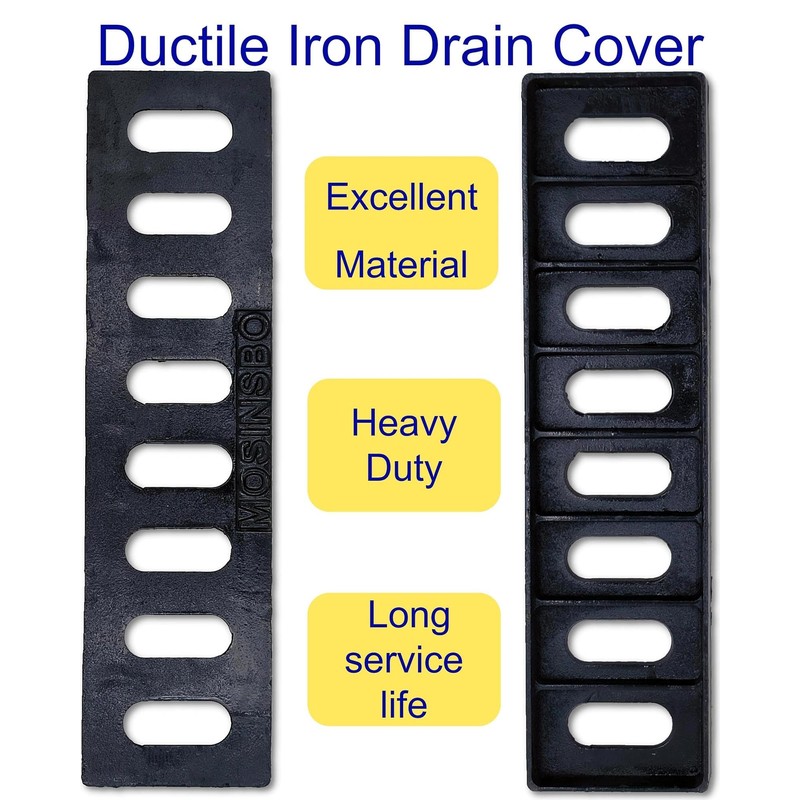 MOSINSBO Cast Iron Drain Grate 17x4 in, B-Class 28100 lbs