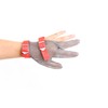 AWIORETON 3-Finger Cut Resistant Glove, Stainless Steel, Silver, Medium (Pack