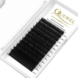 QUEWEL Eyelash Extension Supplies 0.20 D Curl Mix-8-14mm Classic Individual Lash Extensions|Optinal 0.03/0.05/0.07/0.10/0.15/0.20 C/D Single 8-25mm Mix 8-14mm 15-20mm 20-25mm|(0.20 D MIX-8-14mm)