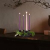 Handmade Black Ceramic Candle Holder - Advent Wreath for Home