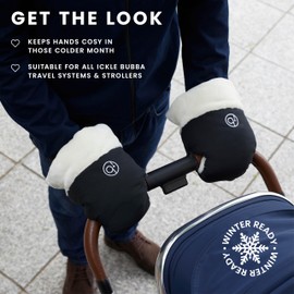 Ickle Bubba Universal Pram Mitts/Gloves (Black)