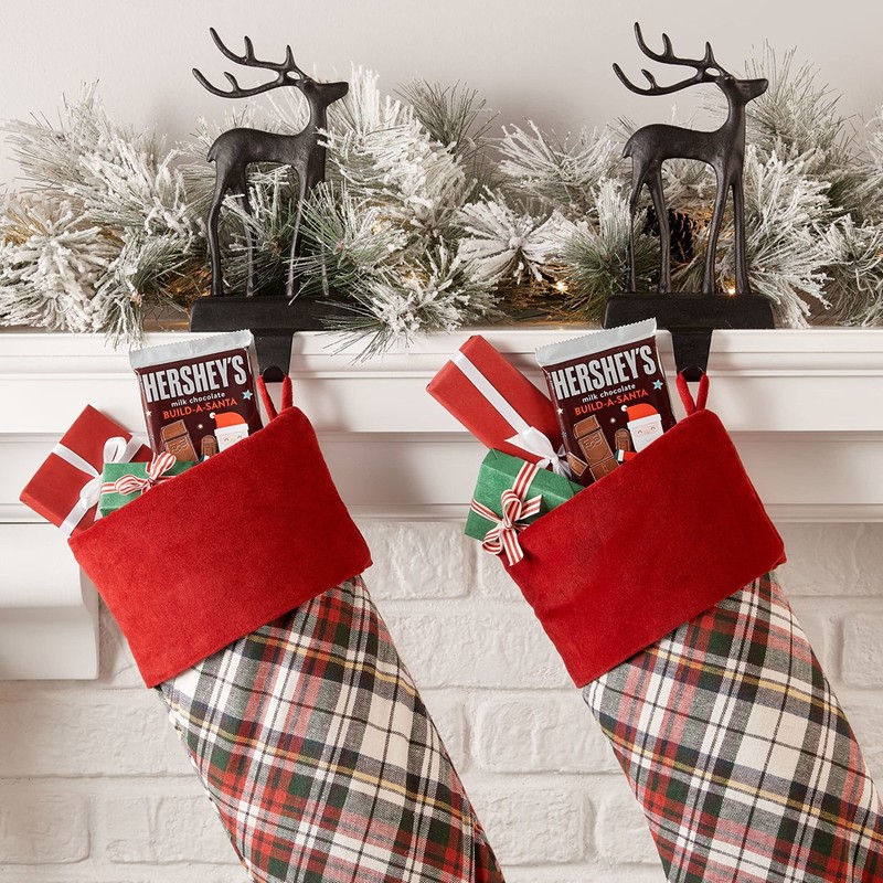 HERSHEY'S Build-A-Santa Milk Chocolate Candy, Holiday, 4 oz, Bar (Pack