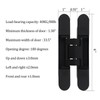 Mengshi 6" Hidden Door Hinges for Secret Door Heavy Duty