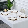 JUZIHAI Brown White Cow Print Placemats 15 Inch Round Polyester