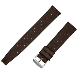 Clockwork Synergy - Rally Rubber Quick Release Watch Bands Strap - Brown - 22mm for Men Women Watch Straps