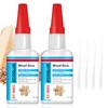 Wood Glue, 30gx2 Wood Glue Clear for Wood Repair,Fast-Curing &