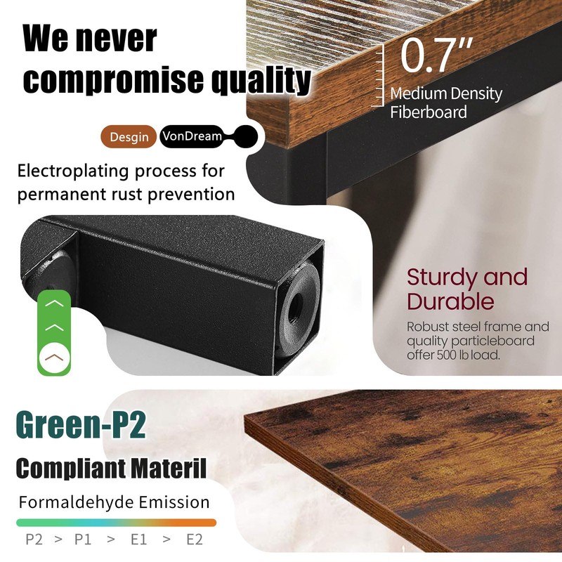 VonDream 2 Tier Step Stools for Adults with Non-Slip Stickers,