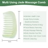 Leosense Jade Massage Comb, Hand Made Anti-Static Hair Beard Wide