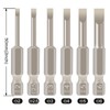 6 Pcs Slotted Screwdriver Bit Set Magnetic Flat Head Bits