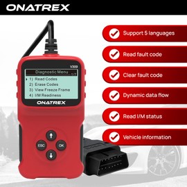 ONATREX OBD2 Scanner Code Reader Fault Code Reader Scanner CAN Diagnostic Scan Tool for All OBD II Cars