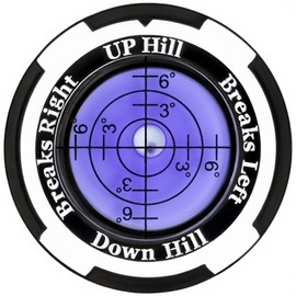 GreenNav Pro-High Precision Golf Green Reader & Golf Ball Marker with Horizontal Bubble Level, Essential Slope & Putt Line Reading Aid, Golf Accessories for Men Women (Black&Purple)