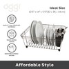 Oggi Compact Dish Drying Rack - Black Steel Drainer, Racks