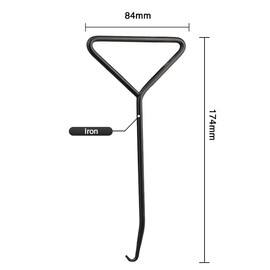 Motorcycle Exhaust Spring Puller Tool Kit,35mm to 60mm Stainless Steel Installer Hook Tool Replacement for Motorbike, Scooter, ATV, Dirt Bike (A,Silver,2pcs)