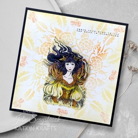 KatKin Krafts KK0049 Clear Stamp Set Layla, Transparent, 6 x 8 Inches