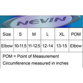 Nevin Sports Med Contoured Elbow Support w/Adjustable Strap (Black, Medium)