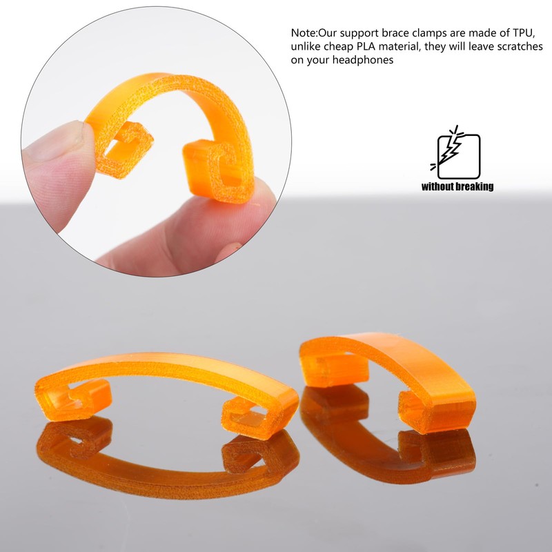 LUAATT Ultimate TPU Support Brace Clamps Pack of 2,Headband Fix